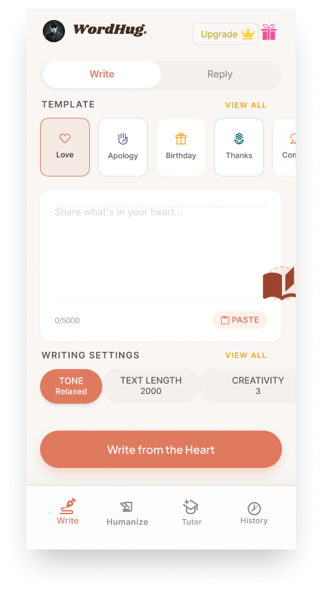 Write from the Heart